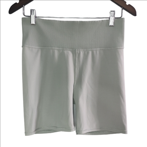 VUORI Light green buttery soft high waisted biker shorts